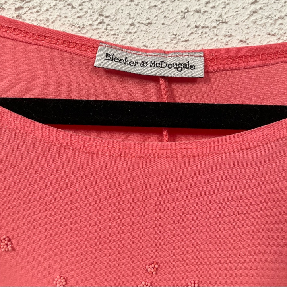 Bleeker & McDougal coral bat sleeve blouse - Picture 4 of 6